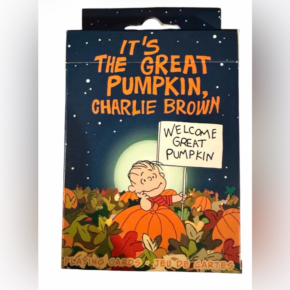 Peanuts Playing Cards with Orange and Black Design